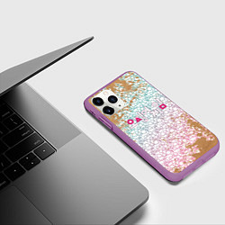 Чехол iPhone 11 Pro матовый Лого Игра в кальмара, цвет: 3D-фиолетовый — фото 2