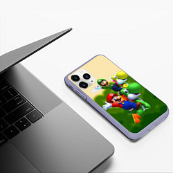 Чехол iPhone 11 Pro матовый 3DMario, цвет: 3D-светло-сиреневый — фото 2