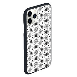 Чехол iPhone 11 Pro матовый Patern Halloween 9, цвет: 3D-черный — фото 2