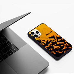 Чехол iPhone 11 Pro матовый ВОРОНЫ ХЕЛЛОУИН CROWS HALLOWEEN, цвет: 3D-черный — фото 2