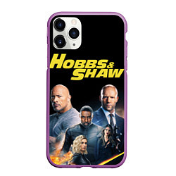 Чехол iPhone 11 Pro матовый Hobbs & Shaw, цвет: 3D-фиолетовый