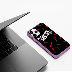 Чехол iPhone 11 Pro матовый MY CHEMICAL ROMANCE РОЗЫ MCR ROSES, цвет: 3D-фиолетовый — фото 2