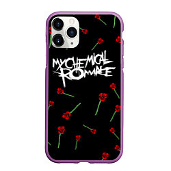 Чехол iPhone 11 Pro матовый MY CHEMICAL ROMANCE РОЗЫ MCR ROSES, цвет: 3D-фиолетовый