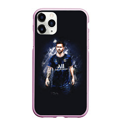 Чехол iPhone 11 Pro матовый Lionel Messi Paris Saint-Germain, цвет: 3D-розовый