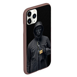 Чехол iPhone 11 Pro матовый Игра в кальмара: Ведущий, цвет: 3D-коричневый — фото 2