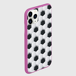 Чехол iPhone 11 Pro матовый Текстура футбольного мяча, цвет: 3D-фиолетовый — фото 2