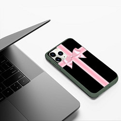 Чехол iPhone 11 Pro матовый Игра в кальмара: Дизайн гроба, цвет: 3D-темно-зеленый — фото 2