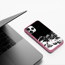 Чехол iPhone 11 Pro матовый ГОРЫ ЧБ, цвет: 3D-малиновый — фото 2