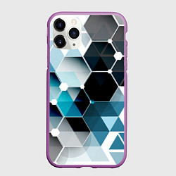 Чехол iPhone 11 Pro матовый Абстракция FLO, цвет: 3D-фиолетовый
