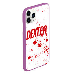 Чехол iPhone 11 Pro матовый Dexter logo Декстер брызги крови, цвет: 3D-фиолетовый — фото 2