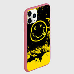 Чехол iPhone 11 Pro матовый Нирвана Гранж Nirvana Smile, цвет: 3D-малиновый — фото 2
