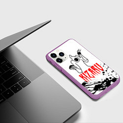 Чехол iPhone 11 Pro матовый КИЗАРУ КРАСКА, цвет: 3D-фиолетовый — фото 2