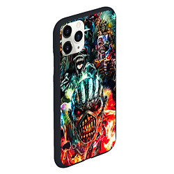 Чехол iPhone 11 Pro матовый Iron Maiden allover, цвет: 3D-черный — фото 2