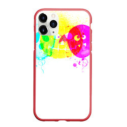 Чехол iPhone 11 Pro матовый Призраки Хэллоуина полиэстер, цвет: 3D-красный