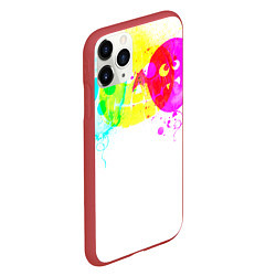 Чехол iPhone 11 Pro матовый Призраки Хэллоуина полиэстер, цвет: 3D-красный — фото 2