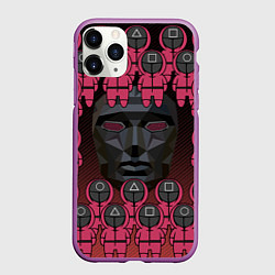 Чехол iPhone 11 Pro матовый ВЕДУЩИЙ С ОХРАННОЙ GUARDS, цвет: 3D-фиолетовый