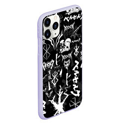 Чехол iPhone 11 Pro матовый BERSERK SYMBOL LOGO БЕРСЕРК СИМВОЛИКА ПАТТЕРН, цвет: 3D-светло-сиреневый — фото 2