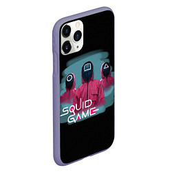 Чехол iPhone 11 Pro матовый ИГРА В КАЛЬМАРА, СТРАЖИ ИГРЫ, цвет: 3D-серый — фото 2