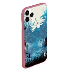 Чехол iPhone 11 Pro матовый ASSASSINS CREED VALHALLA ВАЛЬГАЛЛА ЭЙВОР, цвет: 3D-малиновый — фото 2