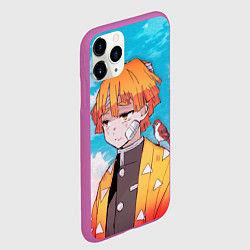 Чехол iPhone 11 Pro матовый КЛИНОК РАССЕКАЮЩИЙ ДЕМОНОВ, ЗЕНИТЦУ, цвет: 3D-фиолетовый — фото 2