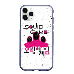 Чехол iPhone 11 Pro матовый SQUID GAME , ИГРА В КАЛЬМАРА, СТРАЖ, цвет: 3D-серый