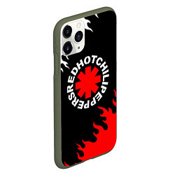 Чехол iPhone 11 Pro матовый RED HOT CHILI PEPPERS, RHCP, цвет: 3D-темно-зеленый — фото 2
