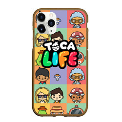 Чехол iPhone 11 Pro матовый Toca Life: Faces, цвет: 3D-коричневый