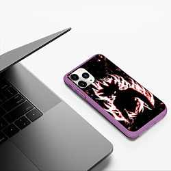 Чехол iPhone 11 Pro матовый Dragon ball super, цвет: 3D-фиолетовый — фото 2