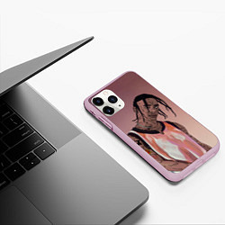 Чехол iPhone 11 Pro матовый Потёкший Тревис, цвет: 3D-розовый — фото 2