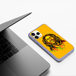 Чехол iPhone 11 Pro матовый Радостный Боб, цвет: 3D-светло-сиреневый — фото 2