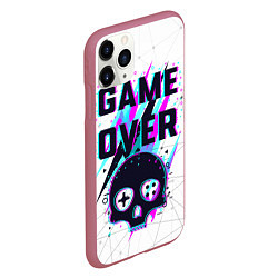 Чехол iPhone 11 Pro матовый Game OVER - NEON 3D, цвет: 3D-малиновый — фото 2