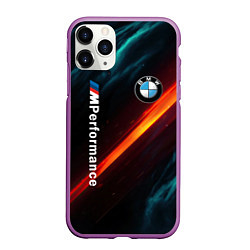 Чехол iPhone 11 Pro матовый BMW M PERFORMANCE NEON БМВ М НЕОН