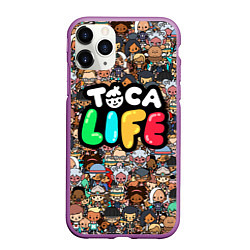 Чехол iPhone 11 Pro матовый Toca Life, цвет: 3D-фиолетовый