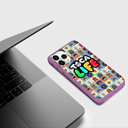 Чехол iPhone 11 Pro матовый Toca Life, цвет: 3D-фиолетовый — фото 2