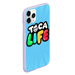 Чехол iPhone 11 Pro матовый Toca Life: Logo, цвет: 3D-светло-сиреневый — фото 2