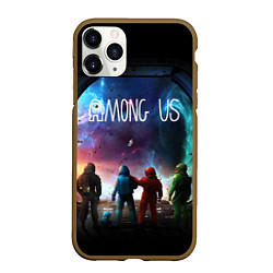 Чехол iPhone 11 Pro матовый AMONG US SPACE IMPOSTOR