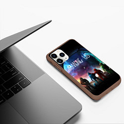 Чехол iPhone 11 Pro матовый AMONG US SPACE IMPOSTOR, цвет: 3D-коричневый — фото 2