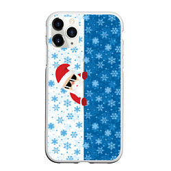 Чехол iPhone 11 Pro матовый С Новым Годом дед мороз, цвет: 3D-белый