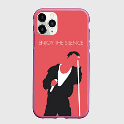 Чехол iPhone 11 Pro матовый Ганн на концерте, цвет: 3D-малиновый