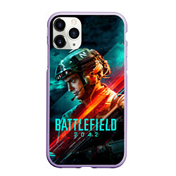 Чехол iPhone 11 Pro матовый Battlefield 2042 game art