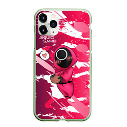 Чехол iPhone 11 Pro матовый Девушка Игра в кальмара, цвет: 3D-салатовый