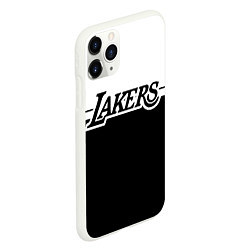 Чехол iPhone 11 Pro матовый Kobe Bryant - Los Angeles Lakers, цвет: 3D-белый — фото 2