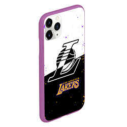 Чехол iPhone 11 Pro матовый Коби Брайант Los Angeles Lakers,, цвет: 3D-фиолетовый — фото 2