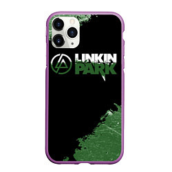 Чехол iPhone 11 Pro матовый Линкин Парк в стиле Гранж Linkin Park, цвет: 3D-фиолетовый