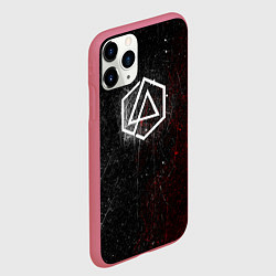 Чехол iPhone 11 Pro матовый Linkin Park Logo Линкин Парк, цвет: 3D-малиновый — фото 2