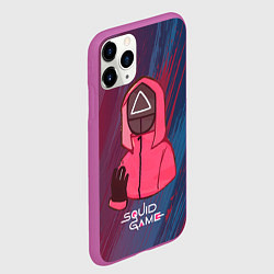 Чехол iPhone 11 Pro матовый Игра в кальмара Сериал, цвет: 3D-фиолетовый — фото 2