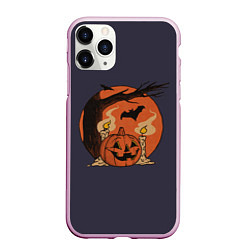 Чехол iPhone 11 Pro матовый Night of Fear Mystic Sunset, цвет: 3D-розовый