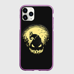 Чехол iPhone 11 Pro матовый Кошмар Джека The Nightmare before Christmas, цвет: 3D-фиолетовый