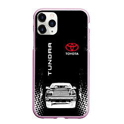 Чехол iPhone 11 Pro матовый Toyota Tundra Следы шин