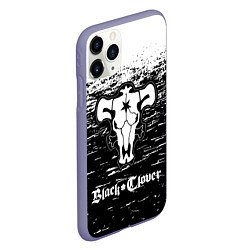 Чехол iPhone 11 Pro матовый Чёрный клевер: Бык, цвет: 3D-серый — фото 2